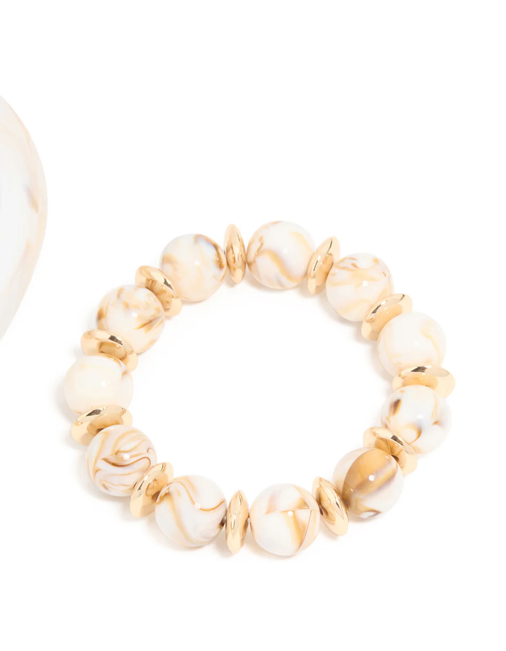 Gold & White Acrylic Bangles 3-Pack - Image 3