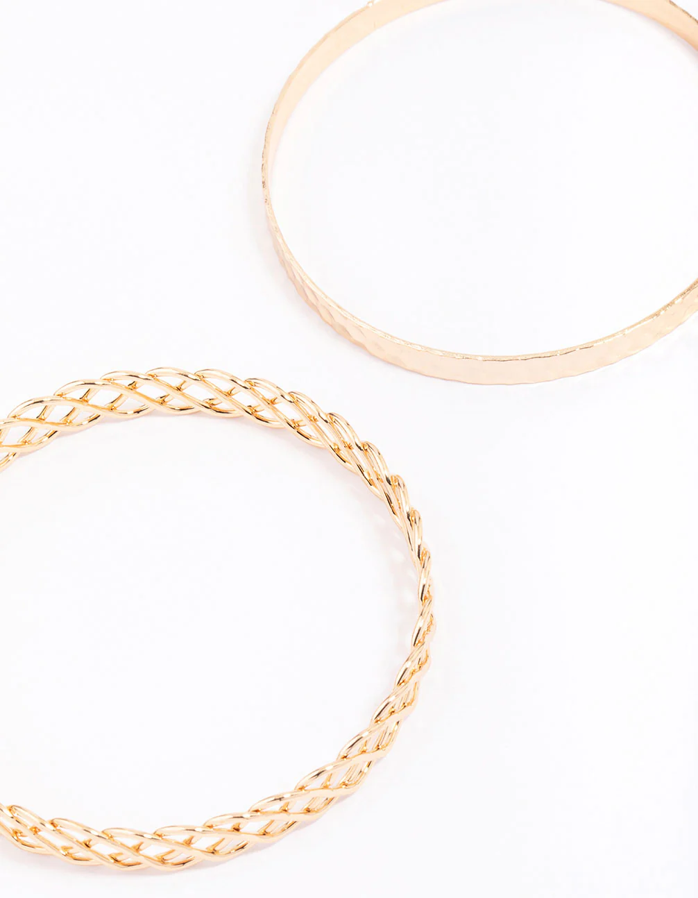 Gold Woven Bangle 3-Pack - Image 2