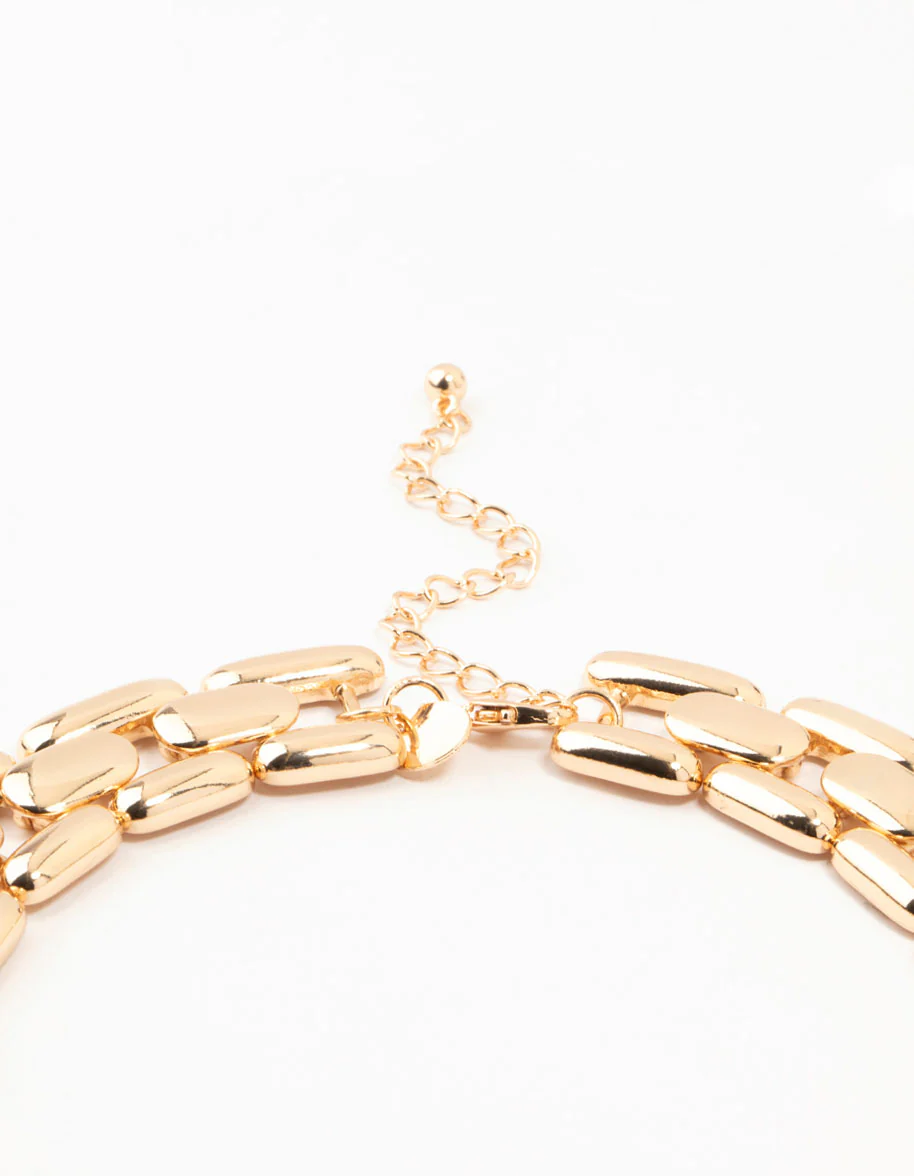 Gold Woven Chain Gold Necklace - Image 3