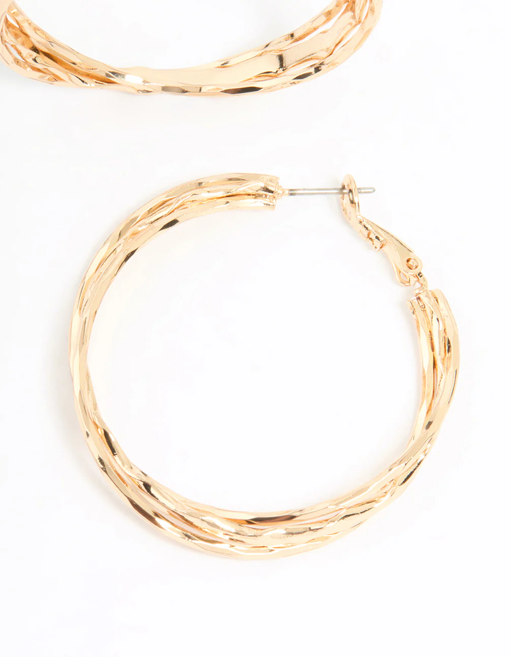 Gold Wrapped Hoop Earrings - Image 5