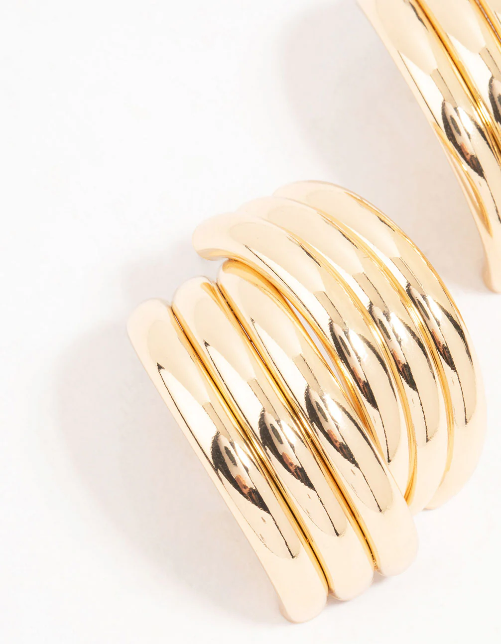 Gold Wrapped Stud Earrings - Image 4