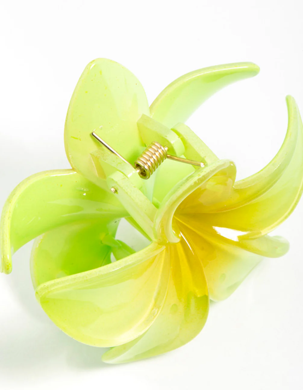 Green Frangipani Hair Claw Clip - Image 3