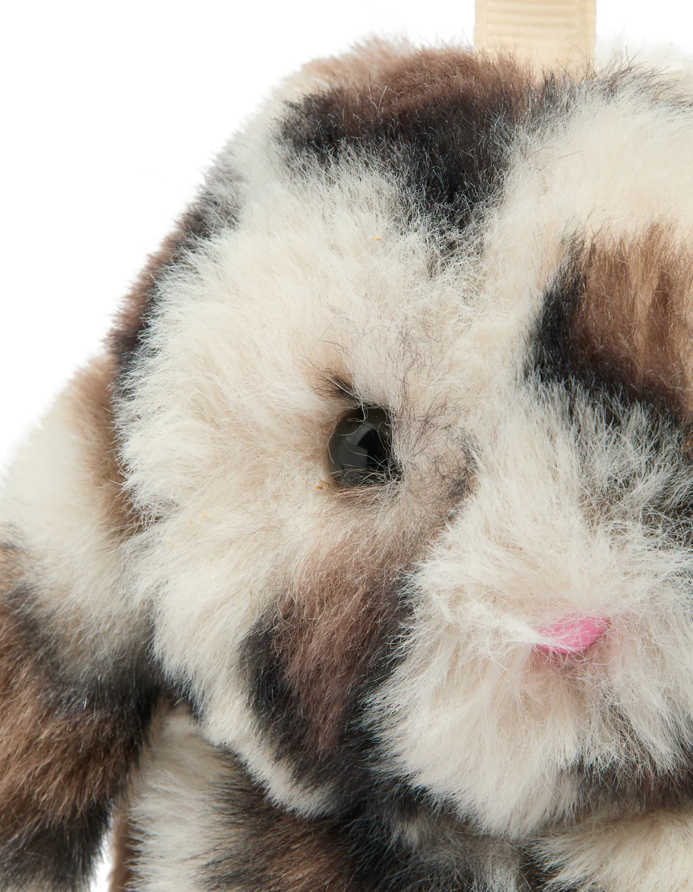Grey Spotted Fabric Bunny Key Chain - Image 2