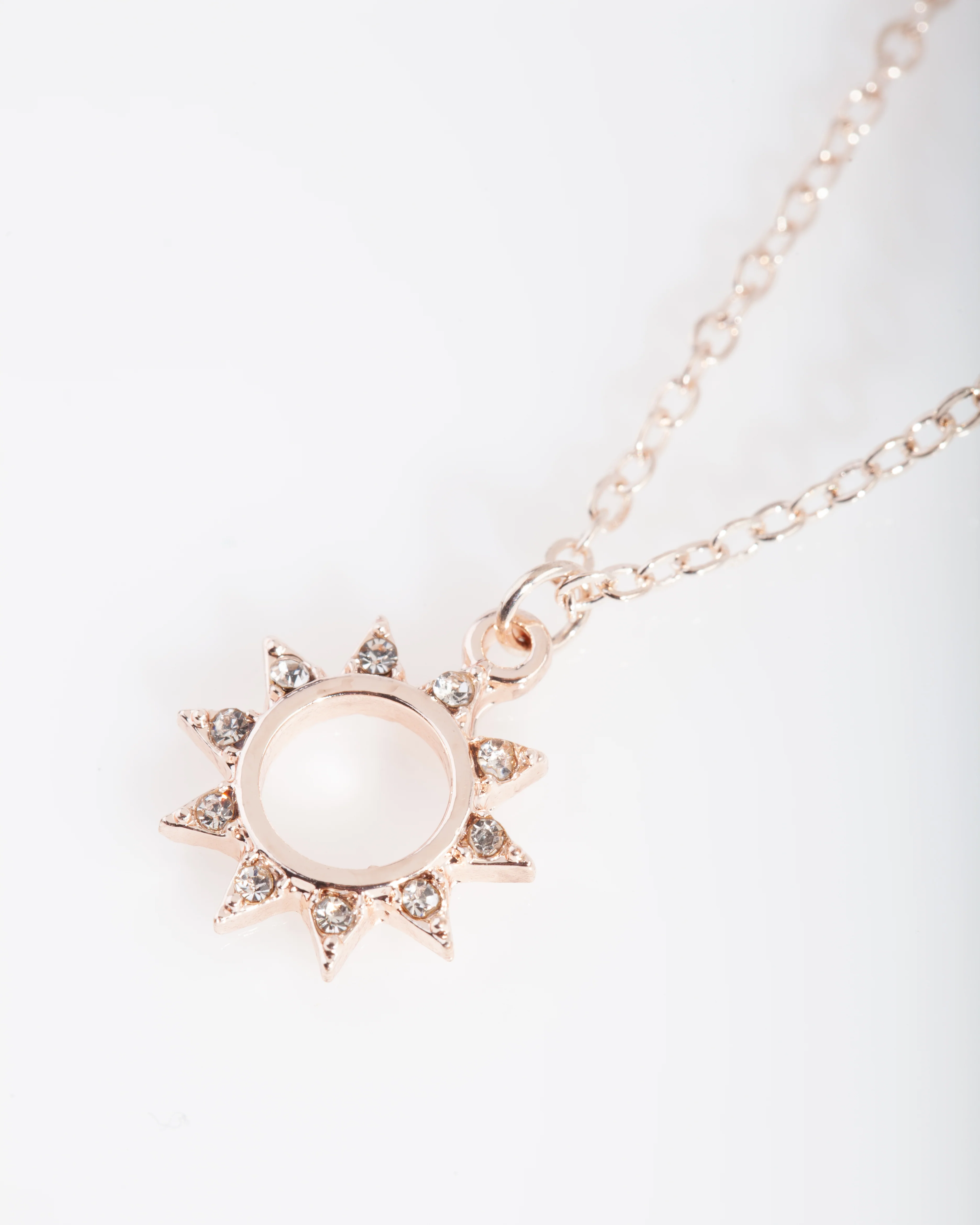 Mixed Metal Diamante Sun Necklace Trio - Image 3