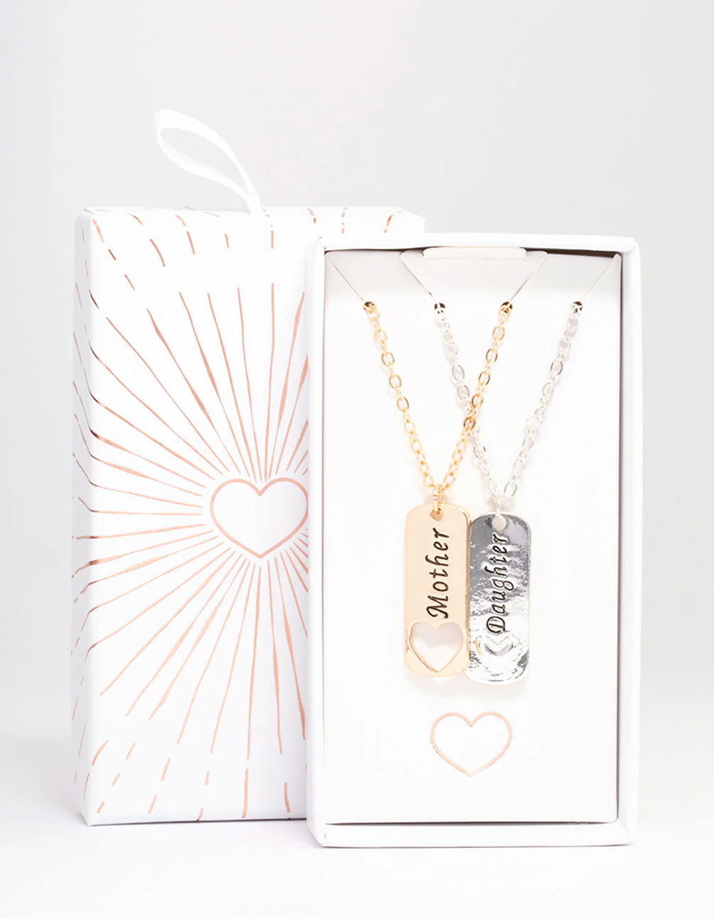 Mixed Metal Mother & Daughter Necklace Pack - Image 2