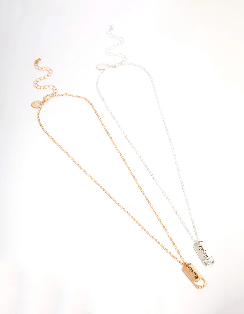 Mixed Metal Mother & Daughter Necklace Pack - Image 3