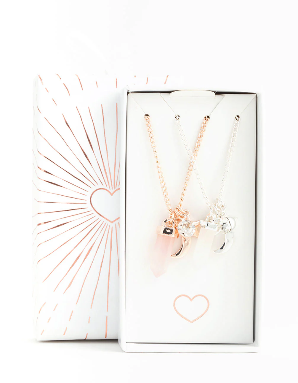 Mixed Metal Semi-Precious Charm Shard Necklace Pack - Image 2