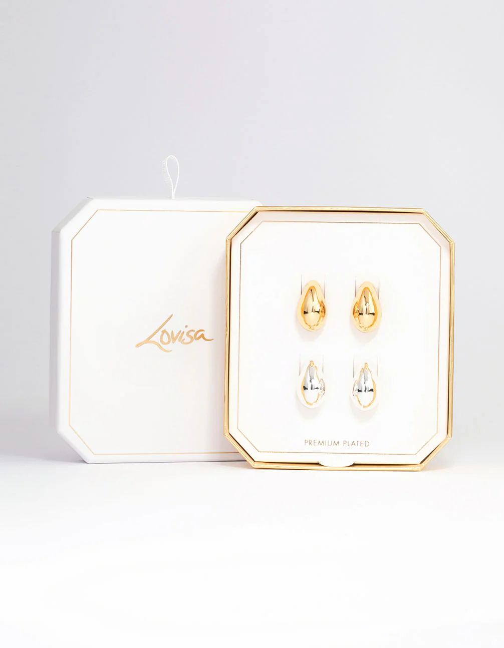 Gold & Silver Plated Huggie Hoop Earring Pack - Image 2
