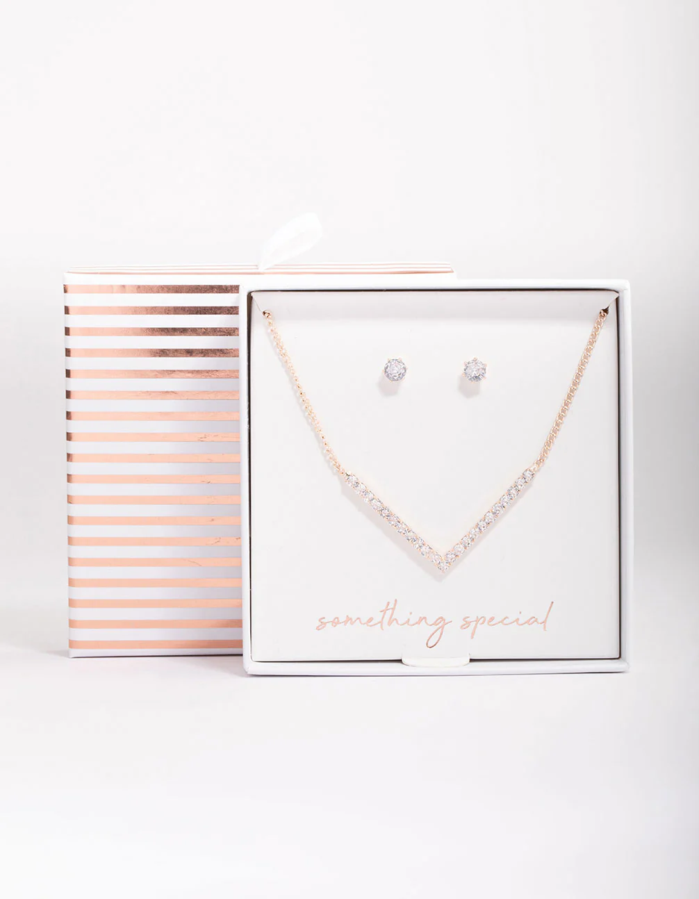 Rose Gold Cubic Zirconia Jewellery Set - Image 2