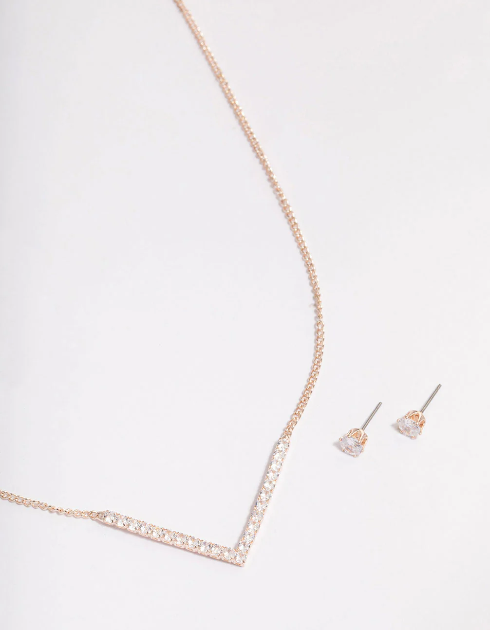 Rose Gold Cubic Zirconia Jewellery Set - Image 3