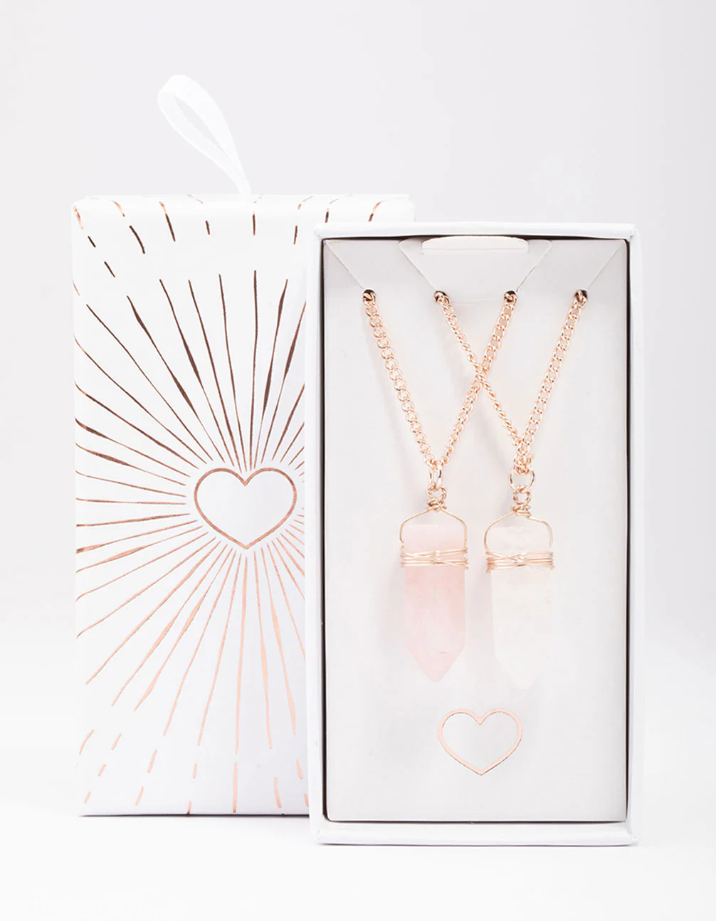 Rose Gold Mixed Semi-Precious Wrapped Shard Necklace Pack - Image 2