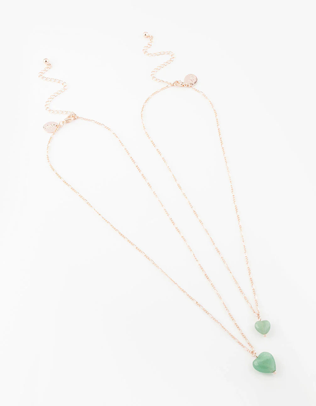 Rose Gold Semi-Precious Mini Heart Necklace Pack - Image 3