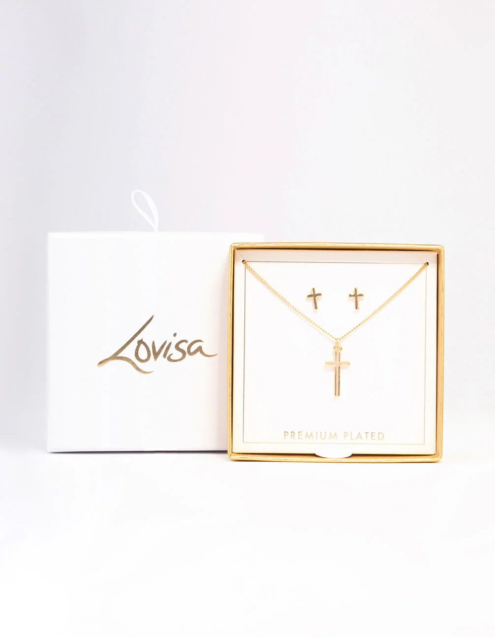 Gold Plated Cross Jewellery Set - Image 2