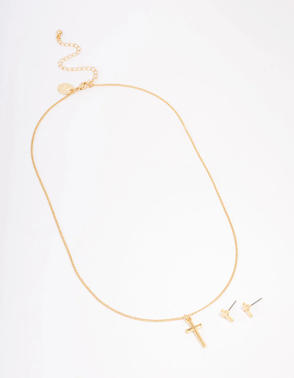 Gold Plated Cross Jewellery Set - Image 3