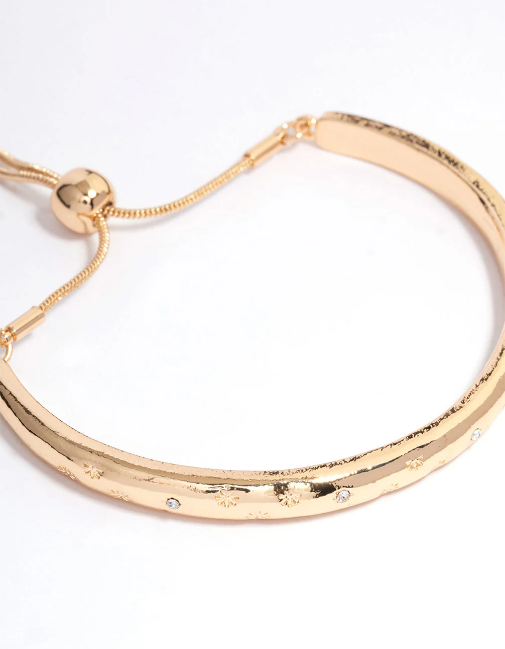 Gold Diamante Cluster Toggle Wrist Cuff - Image 3