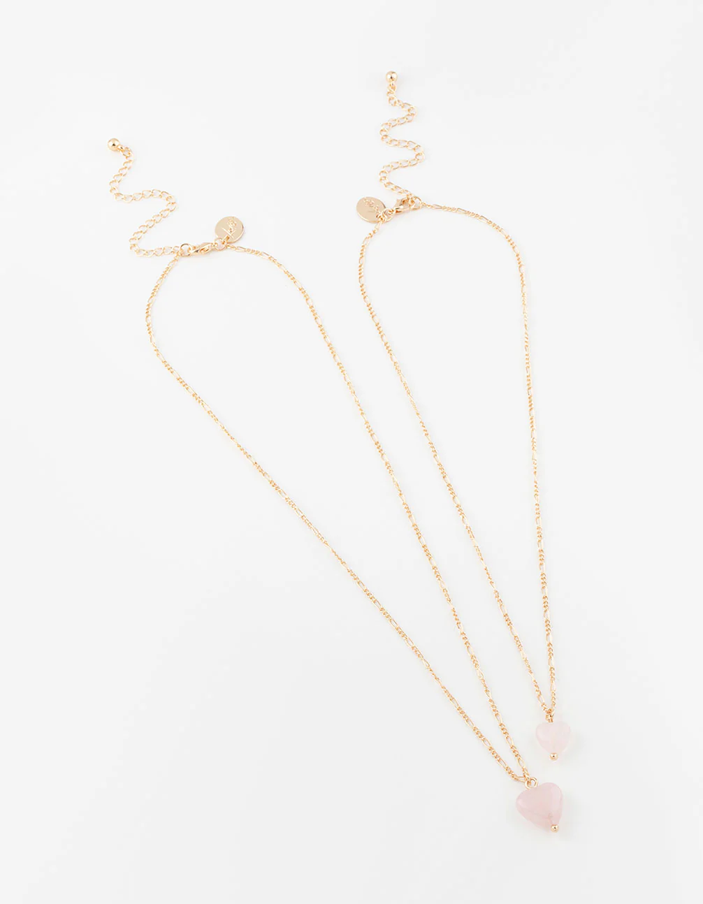 Gold Semi-Precious Mini Heart Necklace Pack - Image 3