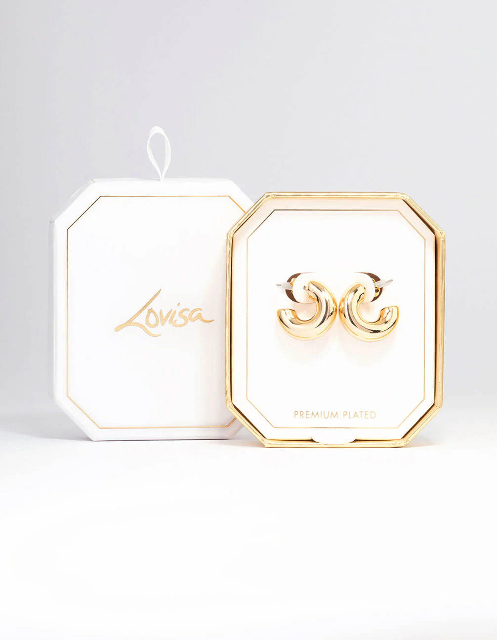 Gold Plated Small Hoop Earrings - Image 2