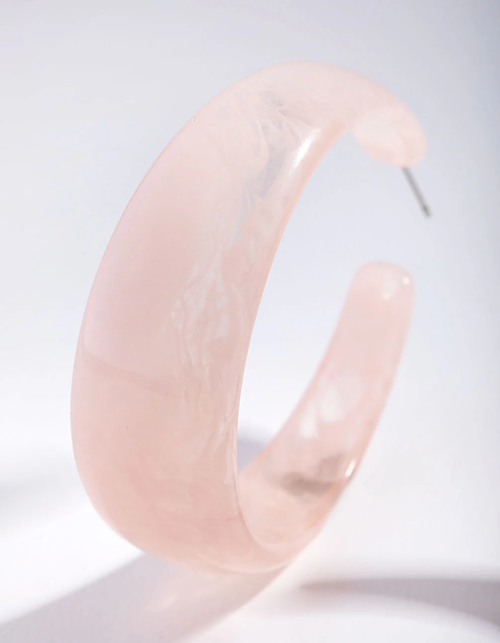 Acrylic Cloudy Hoop Earrings - Image 2