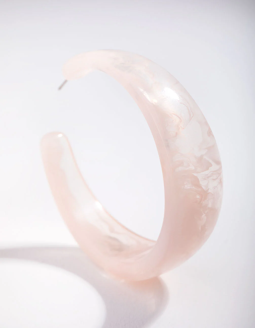 Acrylic Cloudy Hoop Earrings - Image 3