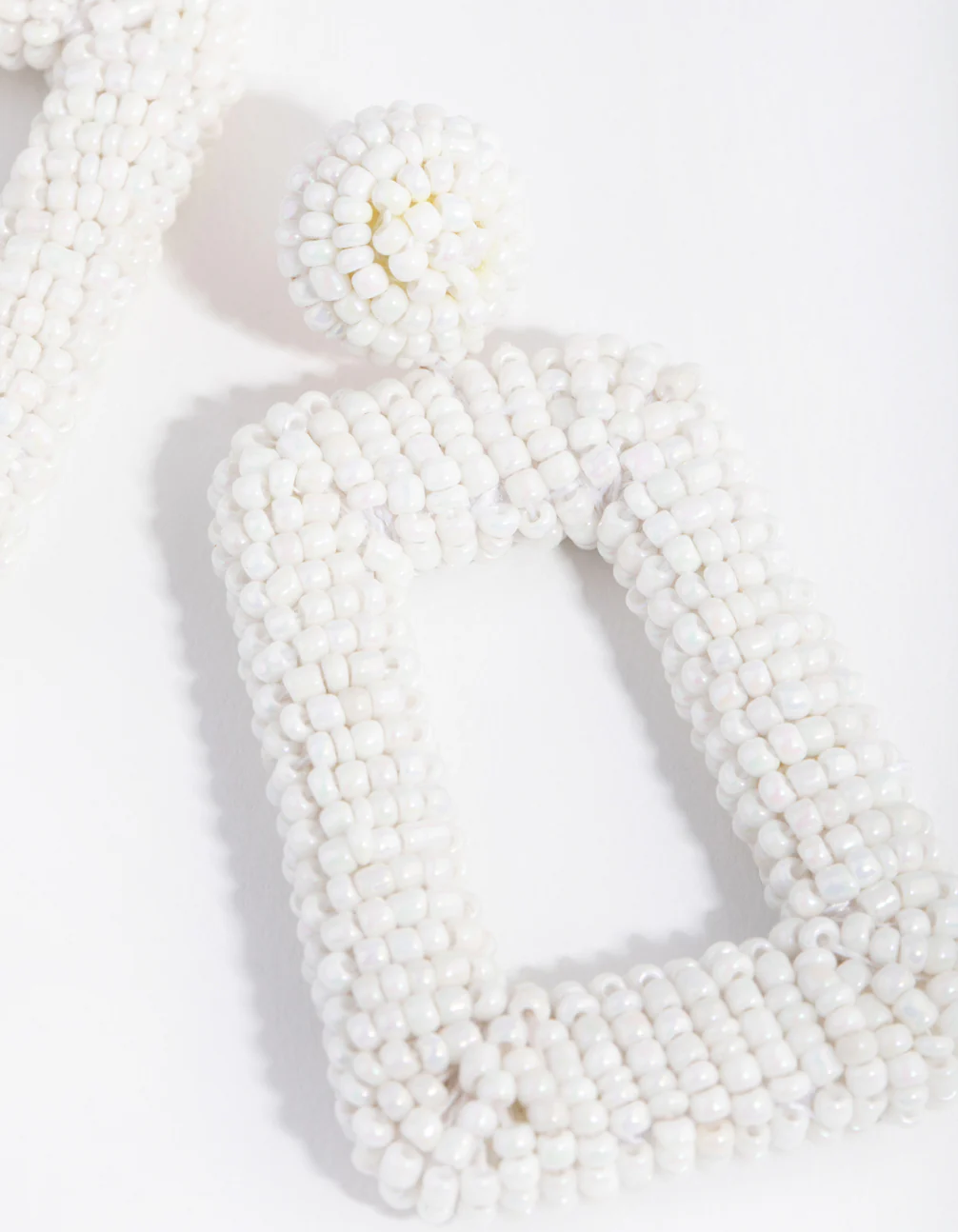 Seed Bead Trapeze Drop Earrings - Image 2