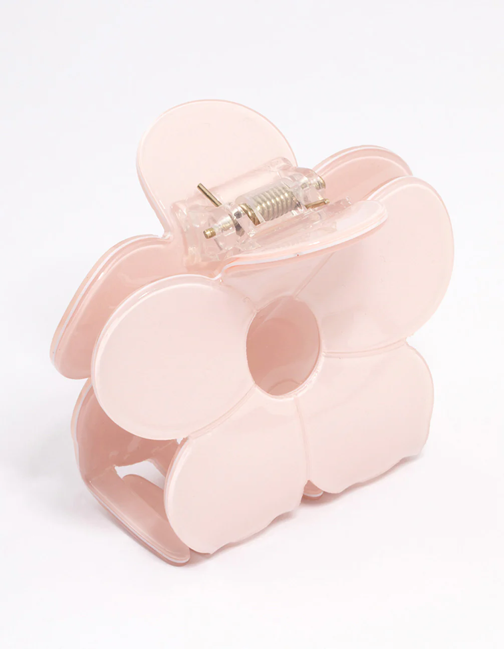 Acrylic Pink Cut Out Flower Claw Clip - Image 2