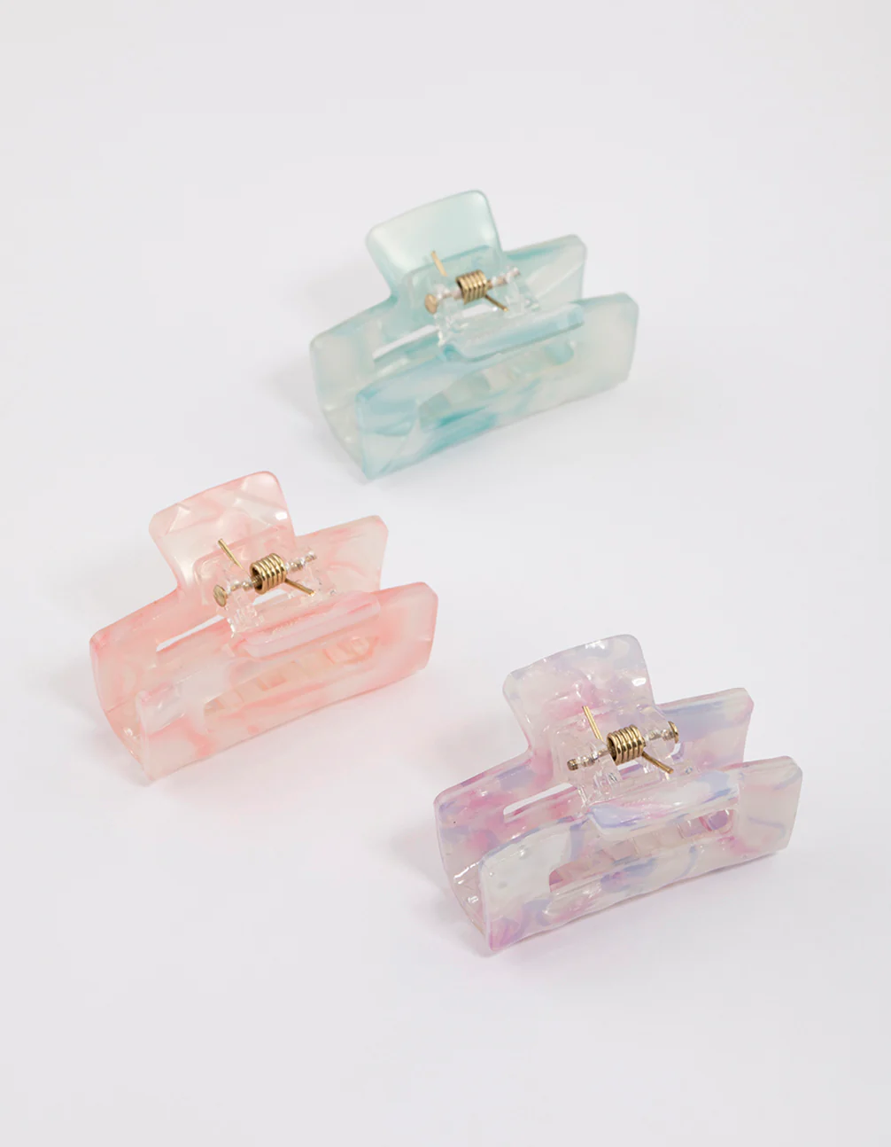Acrylic Pastel Mini Rectangular Claw Clip Pack - Image 2