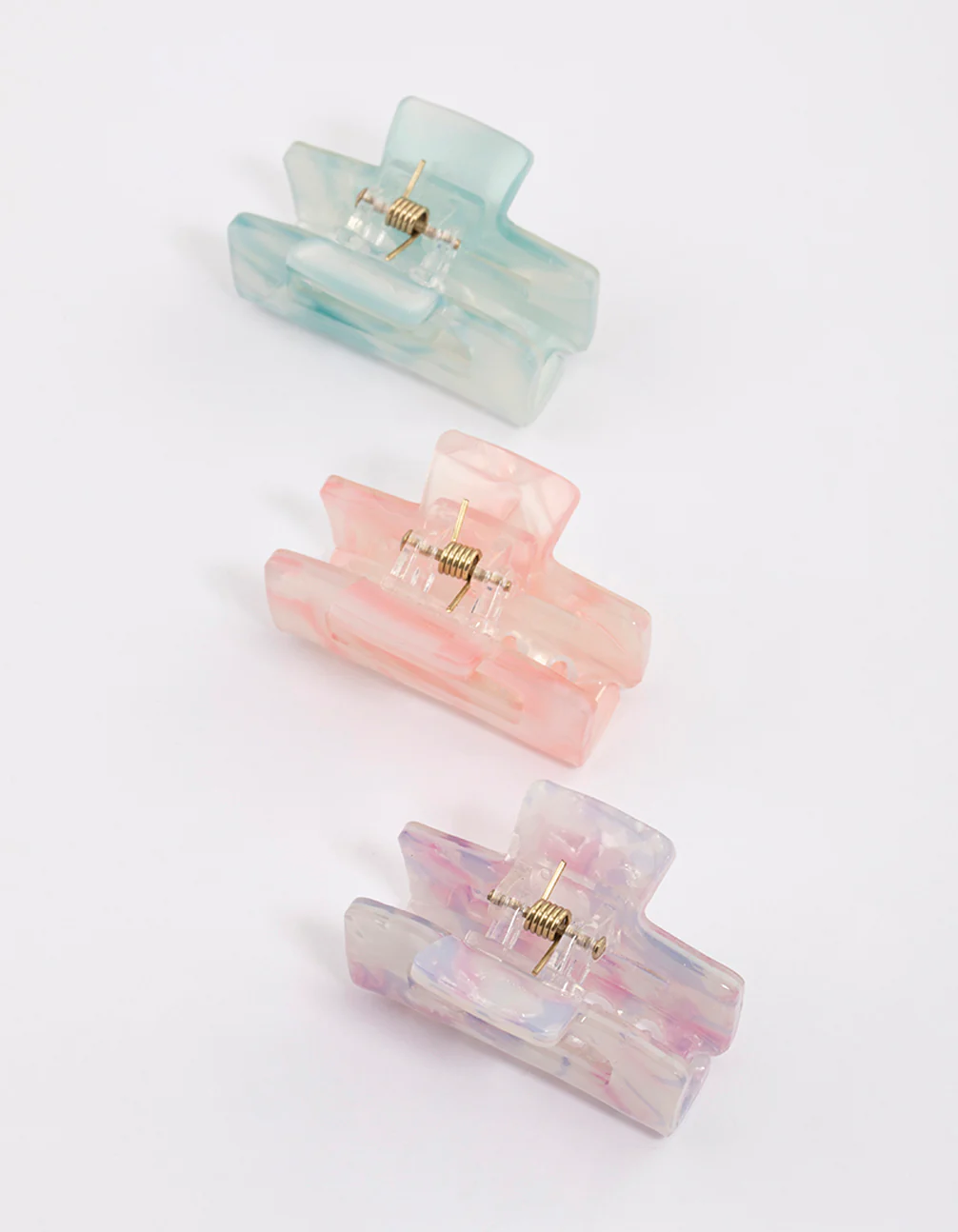 Acrylic Pastel Mini Rectangular Claw Clip Pack - Image 3