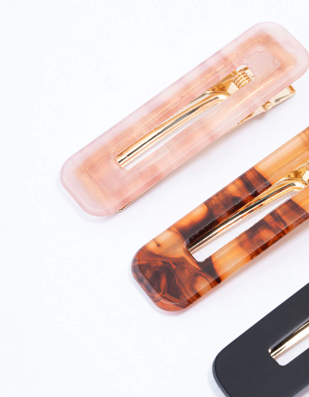 Acrylic Marble Hair Clips 3- Pack - Image 2