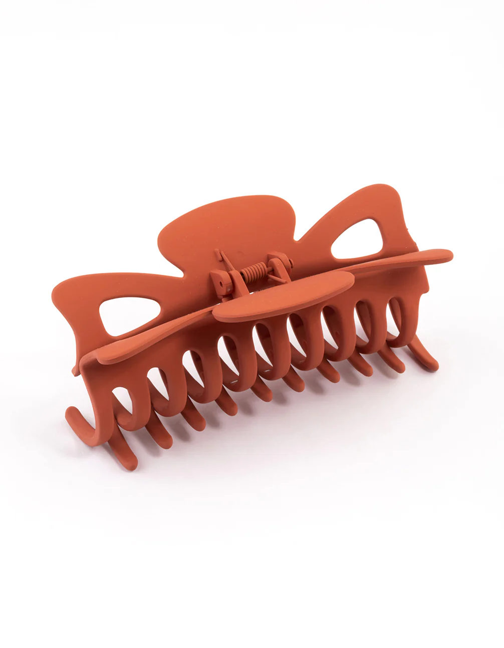 Acrylic Matte Orange Cut Out Claw Clip - Image 2