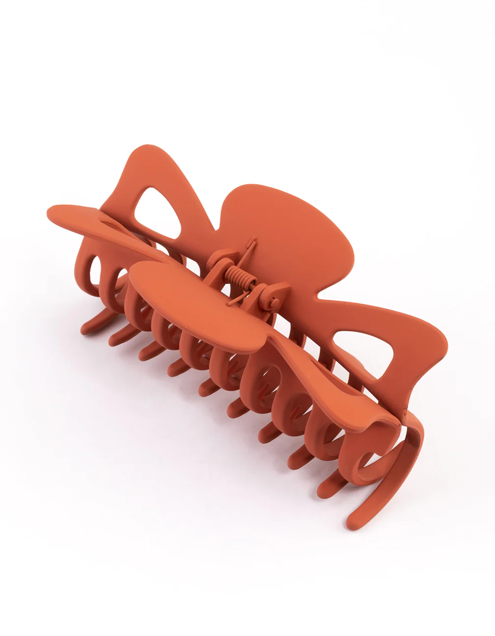 Acrylic Matte Orange Cut Out Claw Clip - Image 3