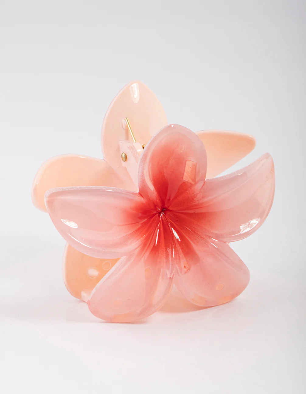 Acrylic Tropical Hibsicus Claw Clip - Image 2