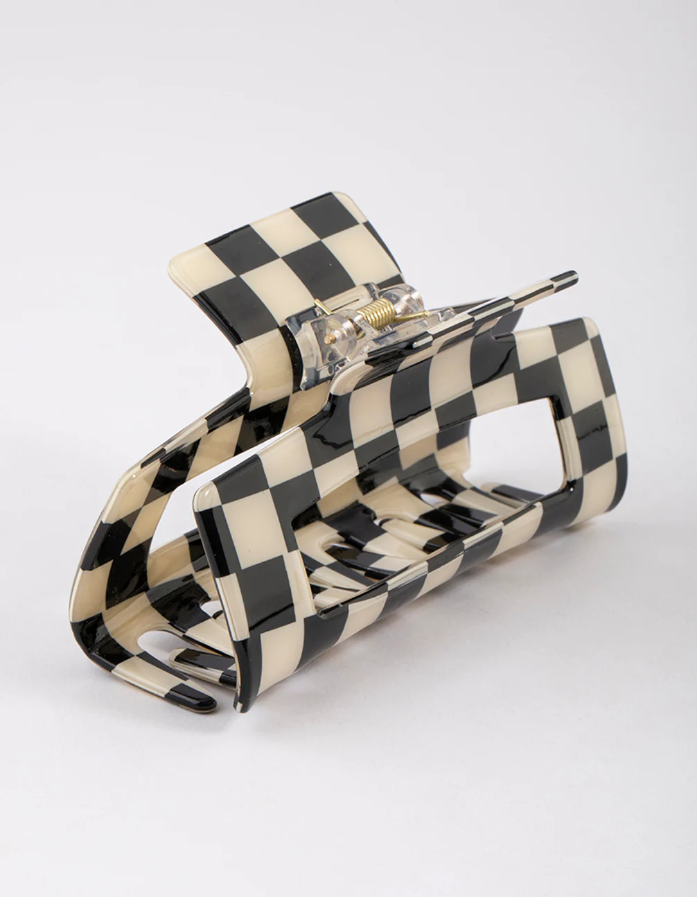 Acrylic Rectangle Check Claw Clip - Image 2