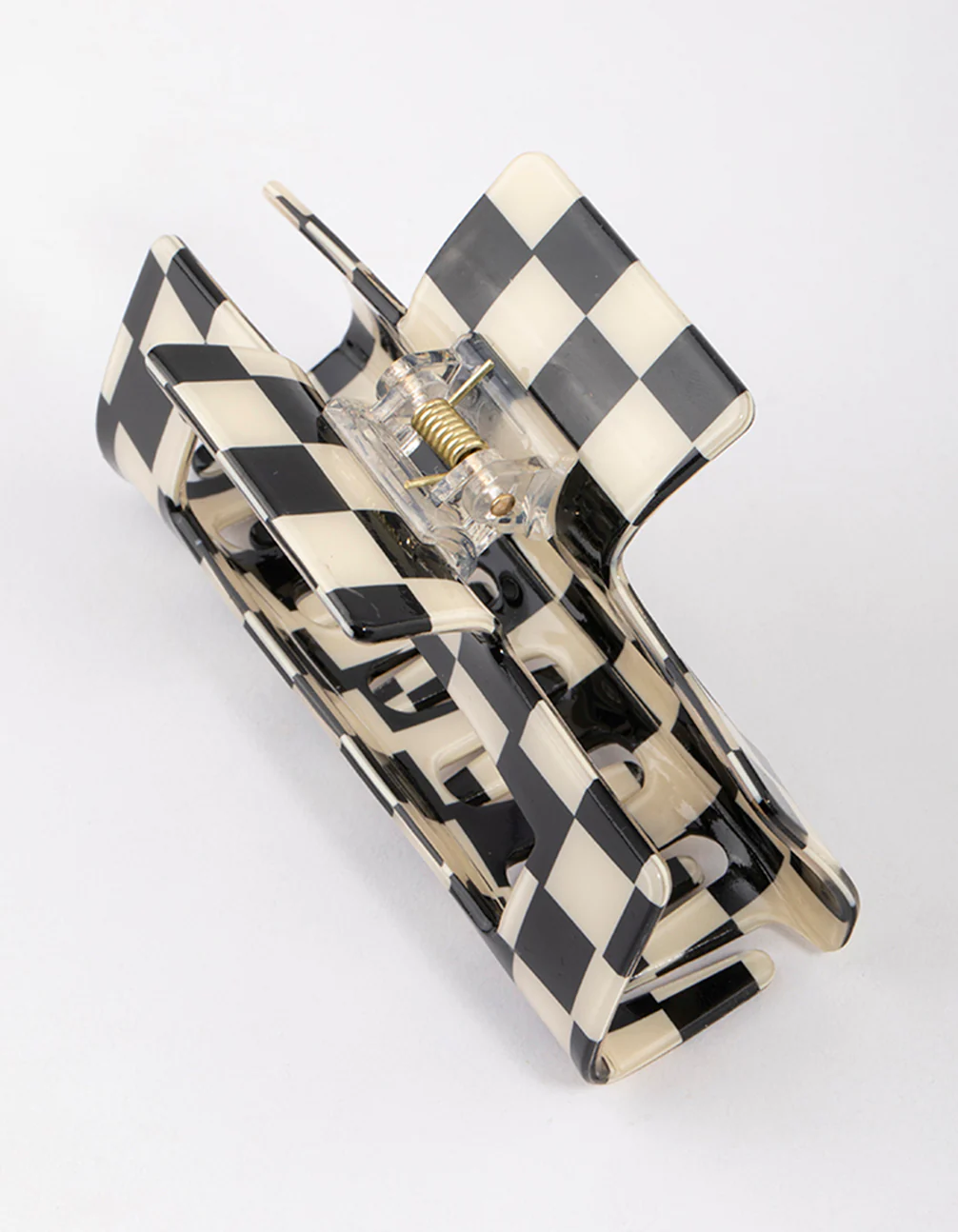 Acrylic Rectangle Check Claw Clip - Image 3