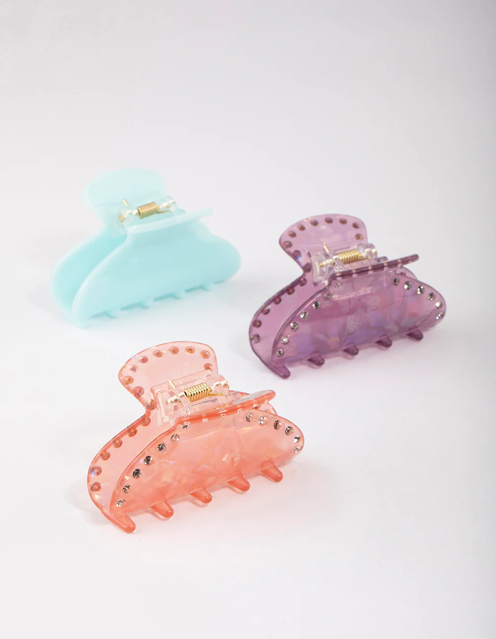 Acrylic Tiny Crystal Claw Clip Pack - Image 2