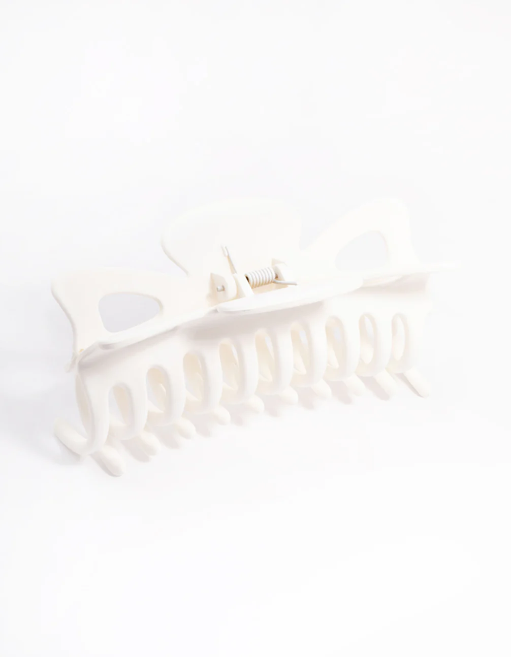 White Acrylic Triangle Cut Out Claw Clip - Image 2
