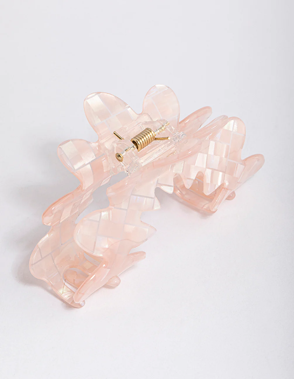 Acrylic Wavy Check Claw Clip - Image 2