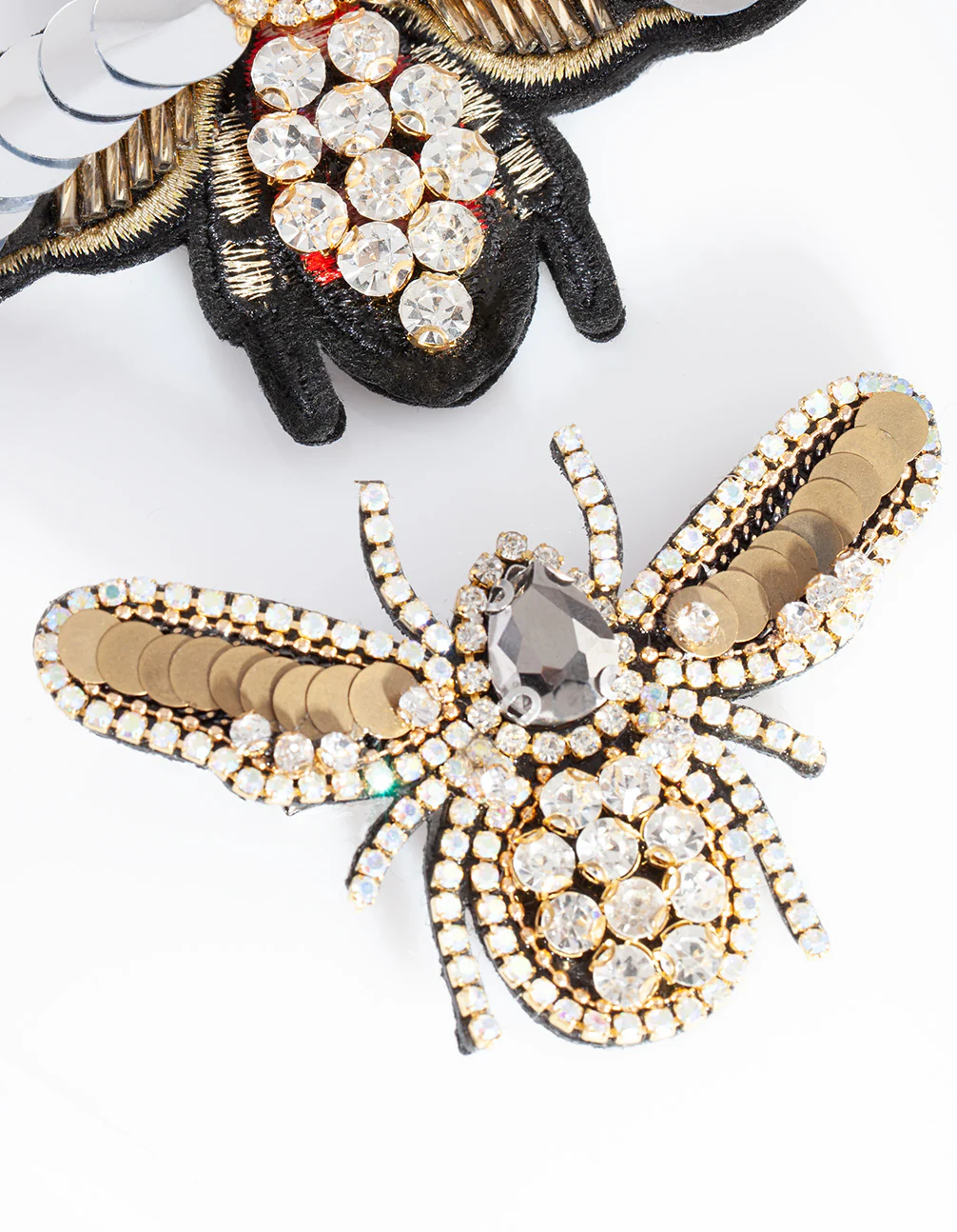 Black Sequin Bee Hair Clip Pack - Image 2
