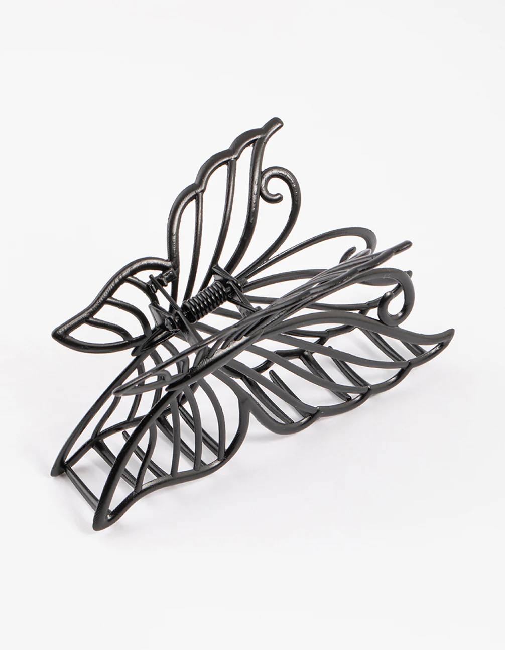 Coated Black Detail Butterfly Claw Clip - Image 2