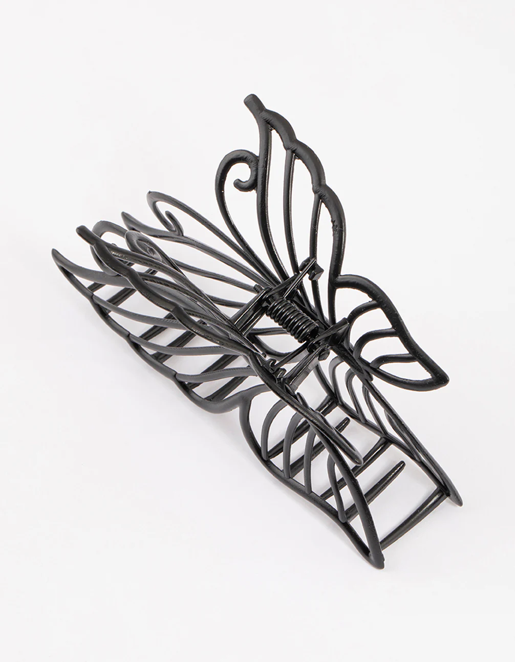 Coated Black Detail Butterfly Claw Clip - Image 3