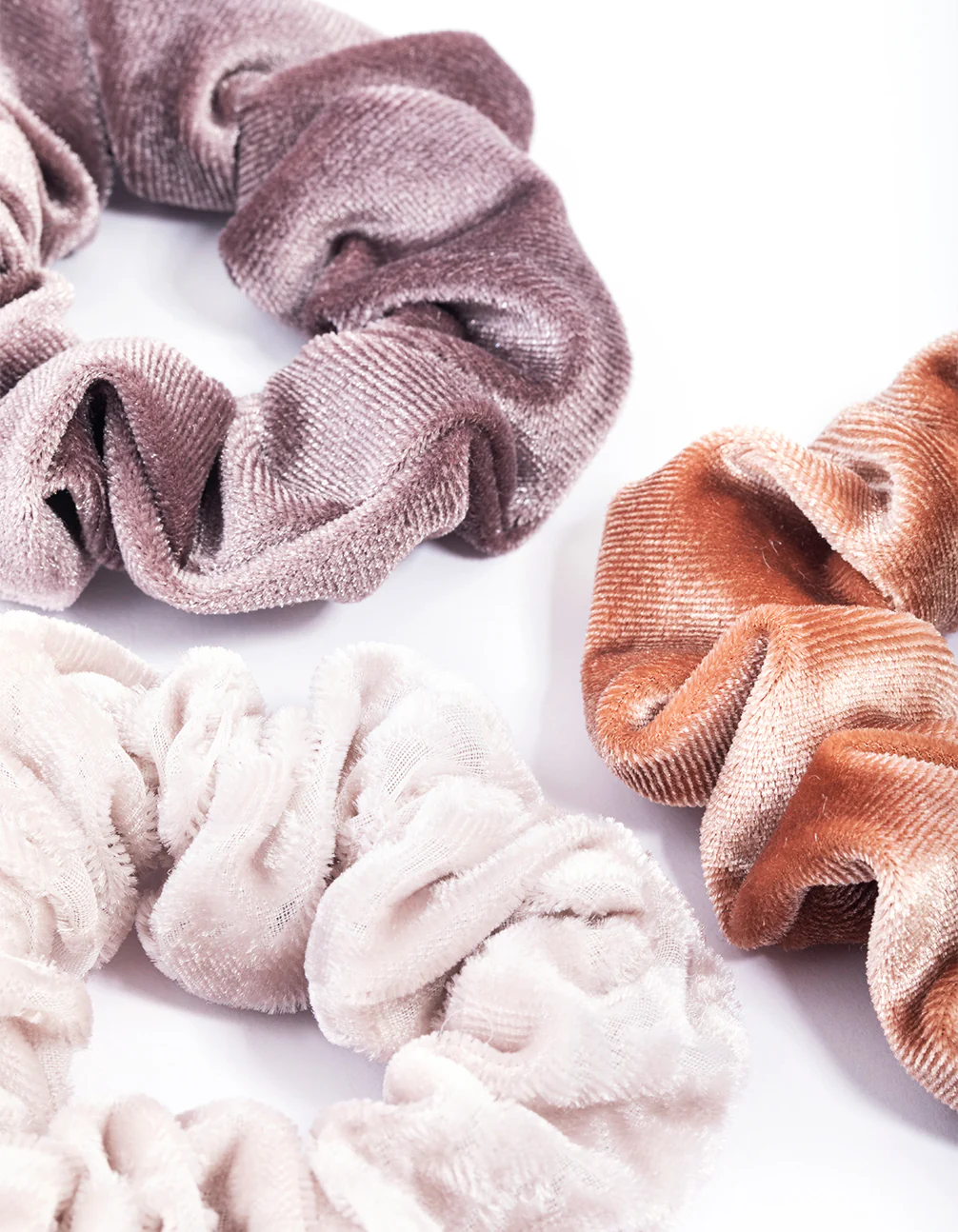 Fabric Large Soft Velvet Scrunchie Pack - Image 2
