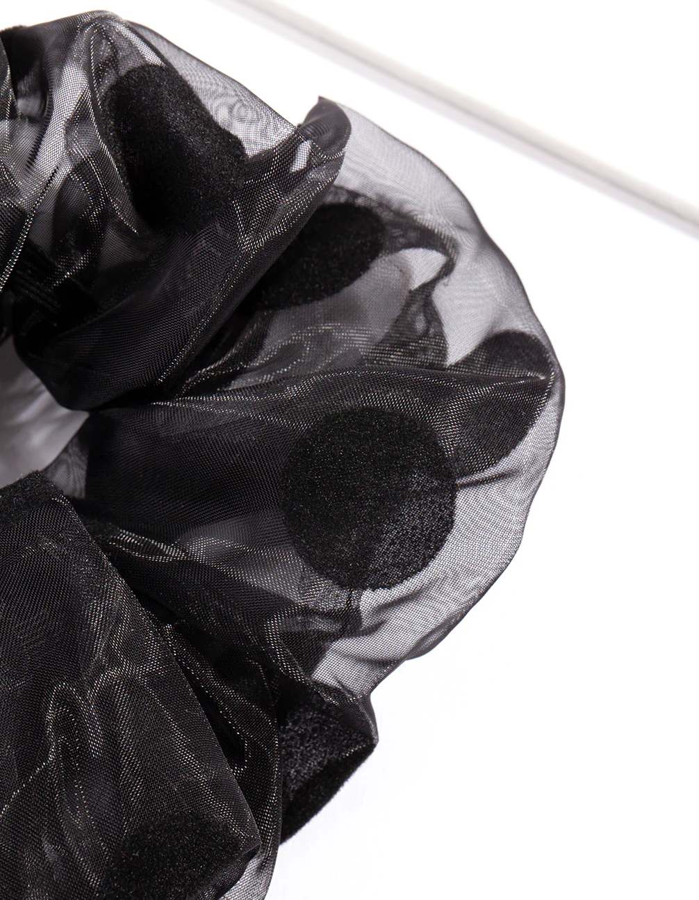 Black Organza Scrunchie - Image 2