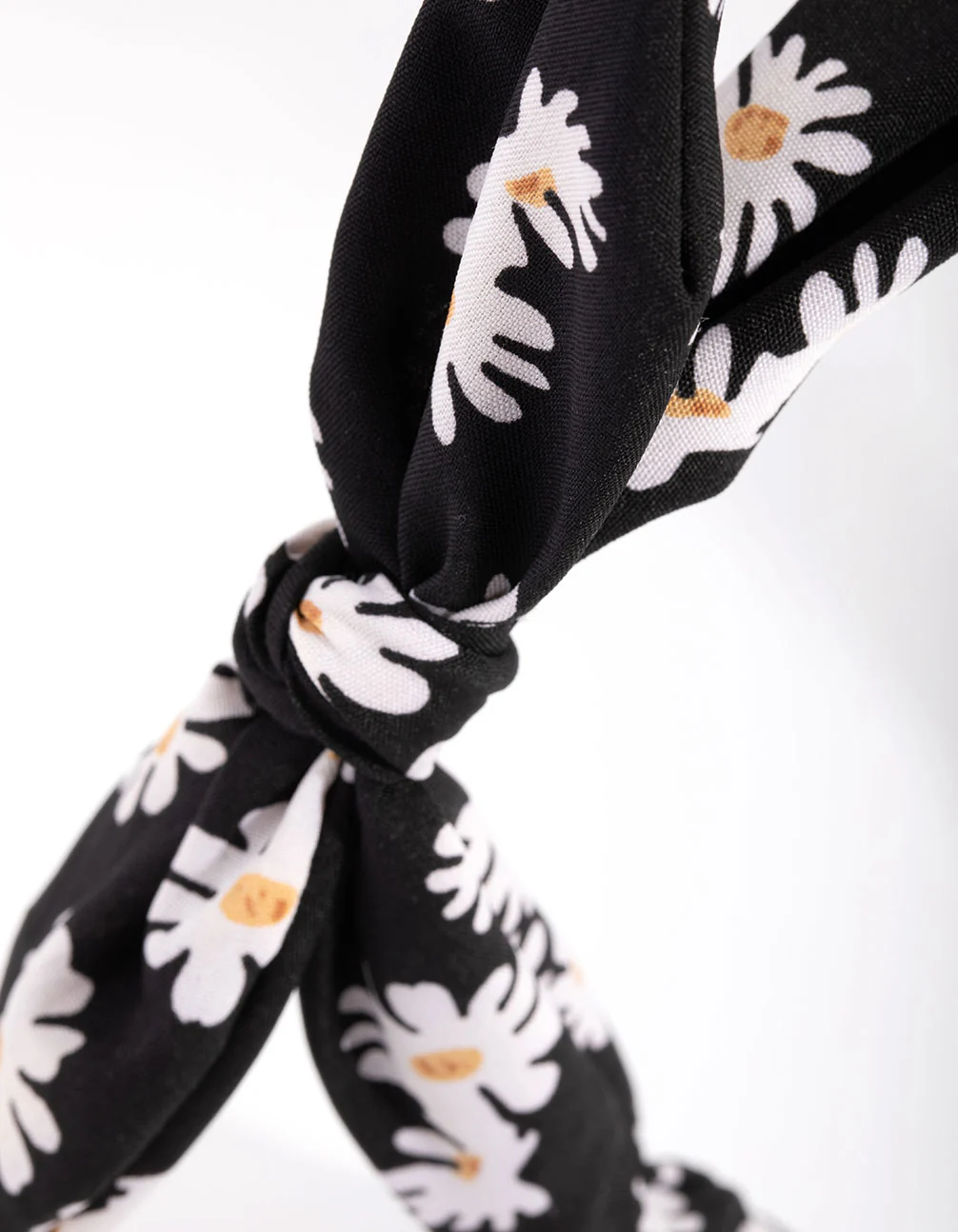 Fabric Spot Daisy Bow Headband - Image 2