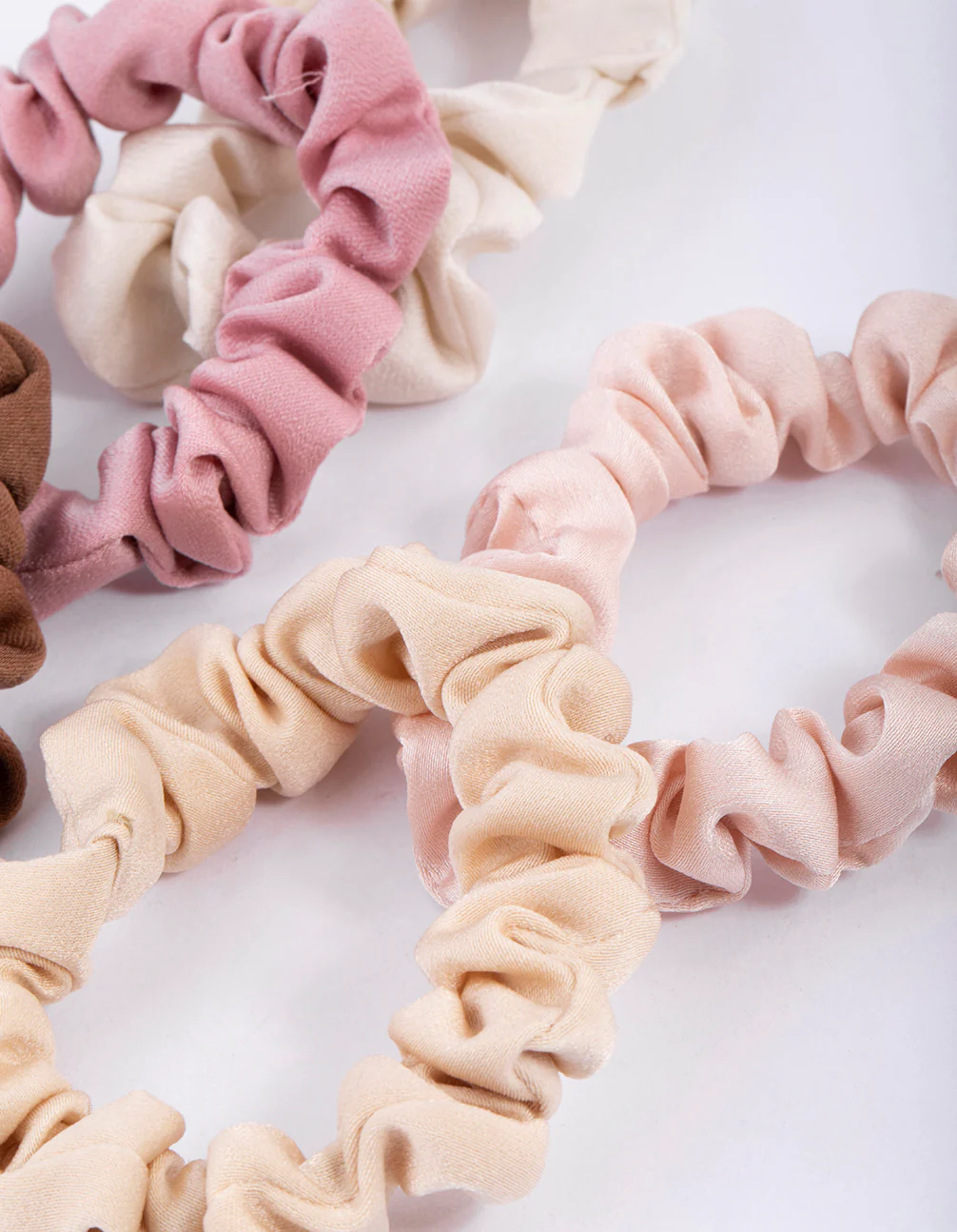Fabric Thin Satin Scrunchie 5-Pack - Image 3