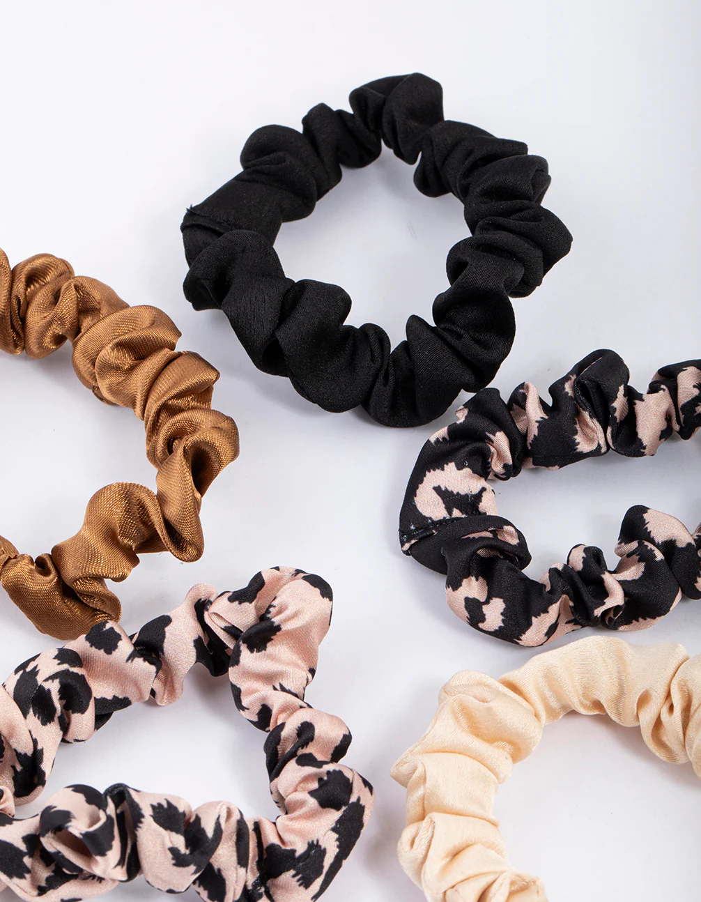 Fabric Thin Stone Animal Scrunchie 5-Pack - Image 2