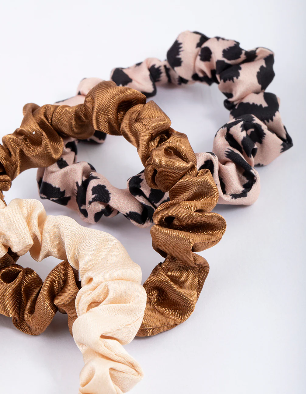 Fabric Thin Stone Animal Scrunchie 5-Pack - Image 3