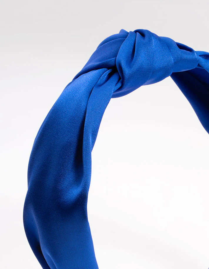 Blue Fabric Twist Knot Headband - Image 2