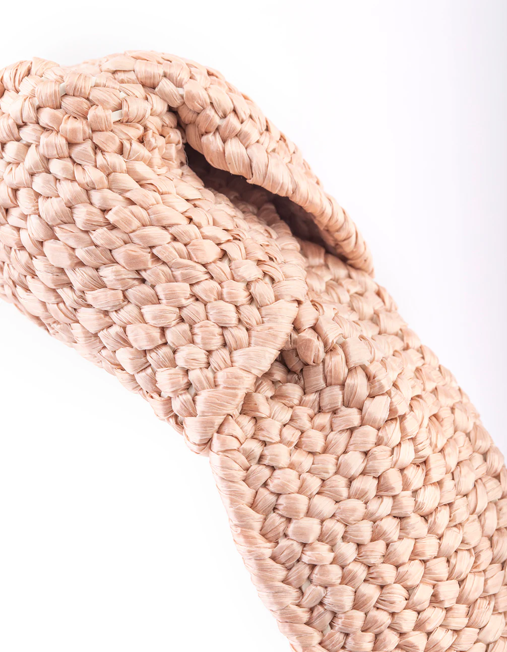 Blush Fabric Woven Knot Headband - Image 3