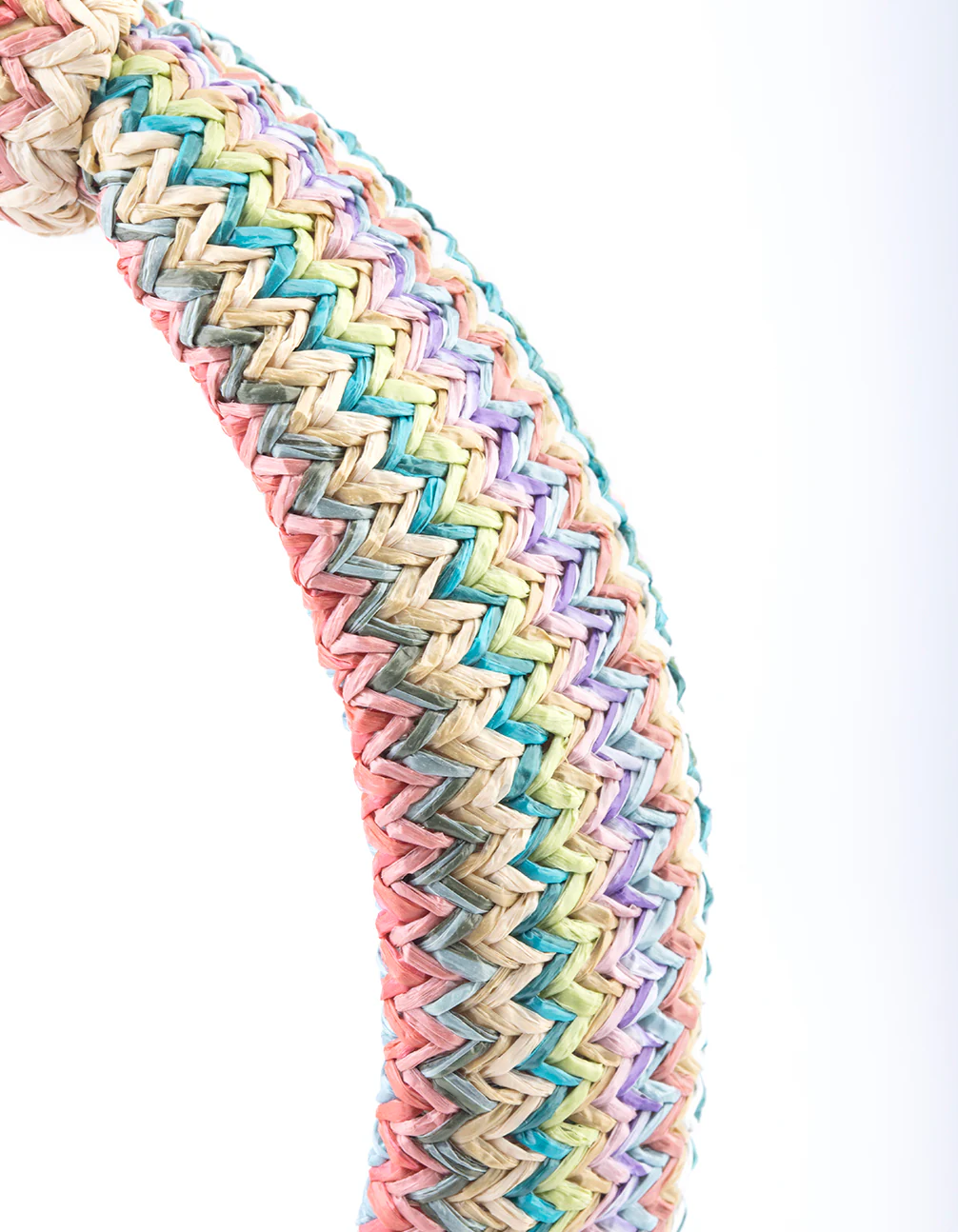 Multi-coloured Fabric Woven Knot Headband - Image 3