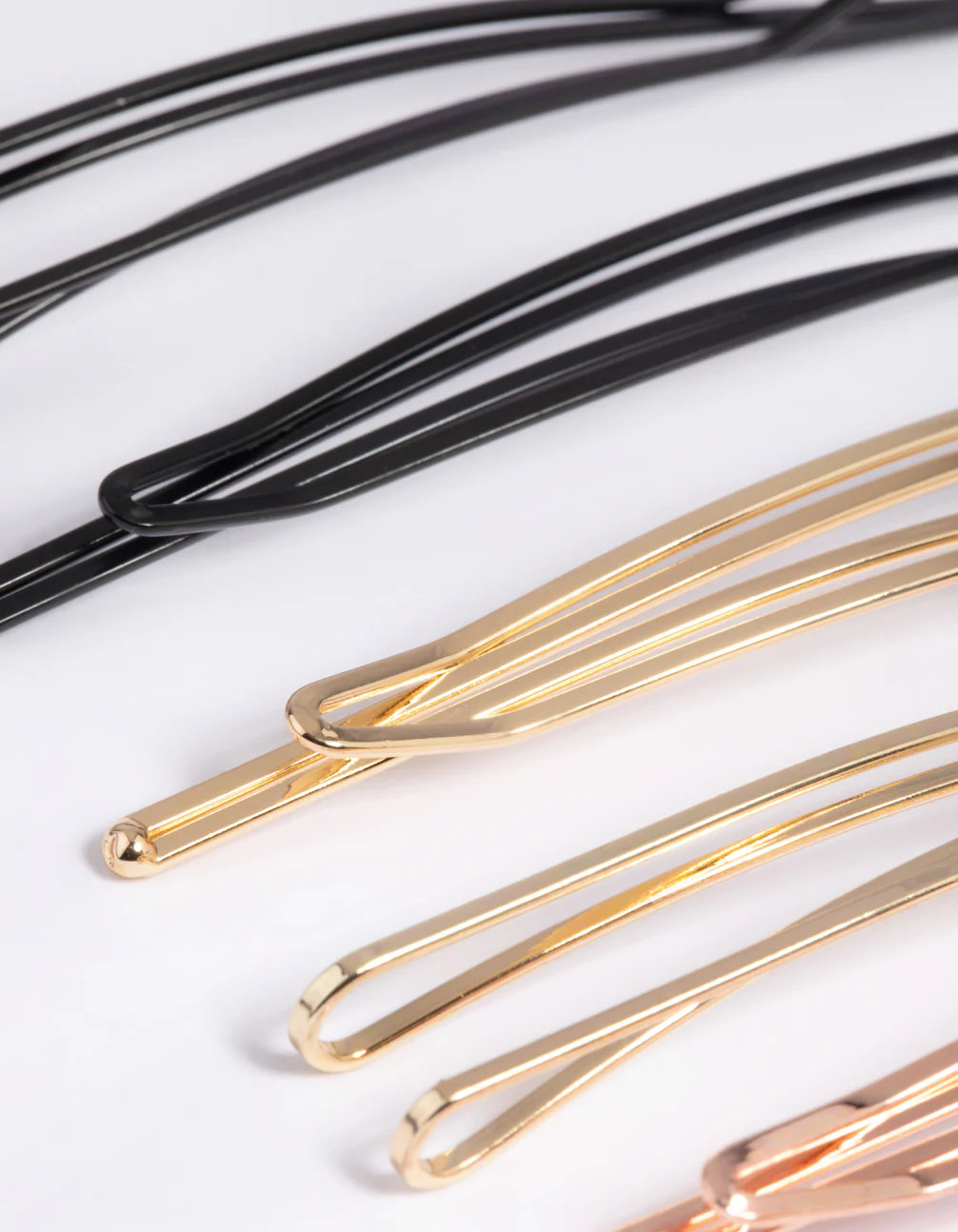 Mixed Metallic Hair Slide 6-Pack - Image 2