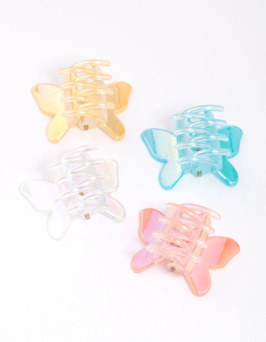 Plastic Butterfly Hair Claw Clip 4-Pack - Image 3